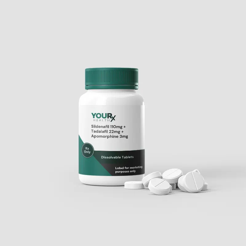 Sildenafil 110mg + Tadalafil 22mg + Apomorphine
