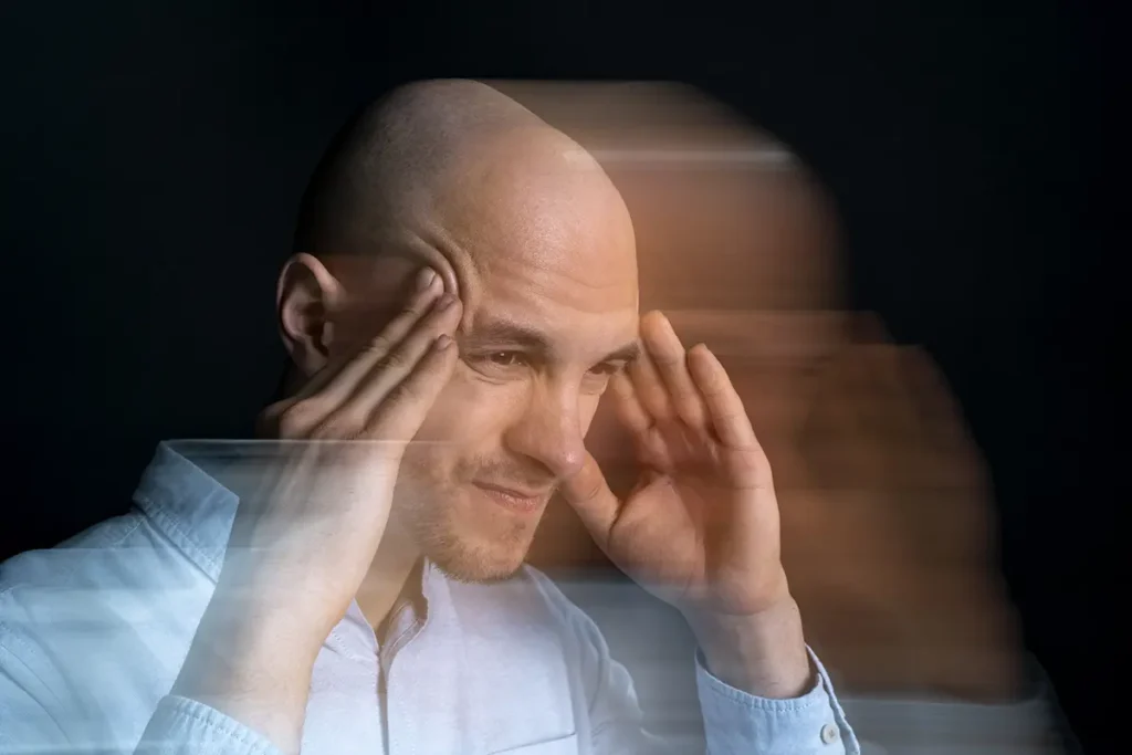 Man struggling mentally