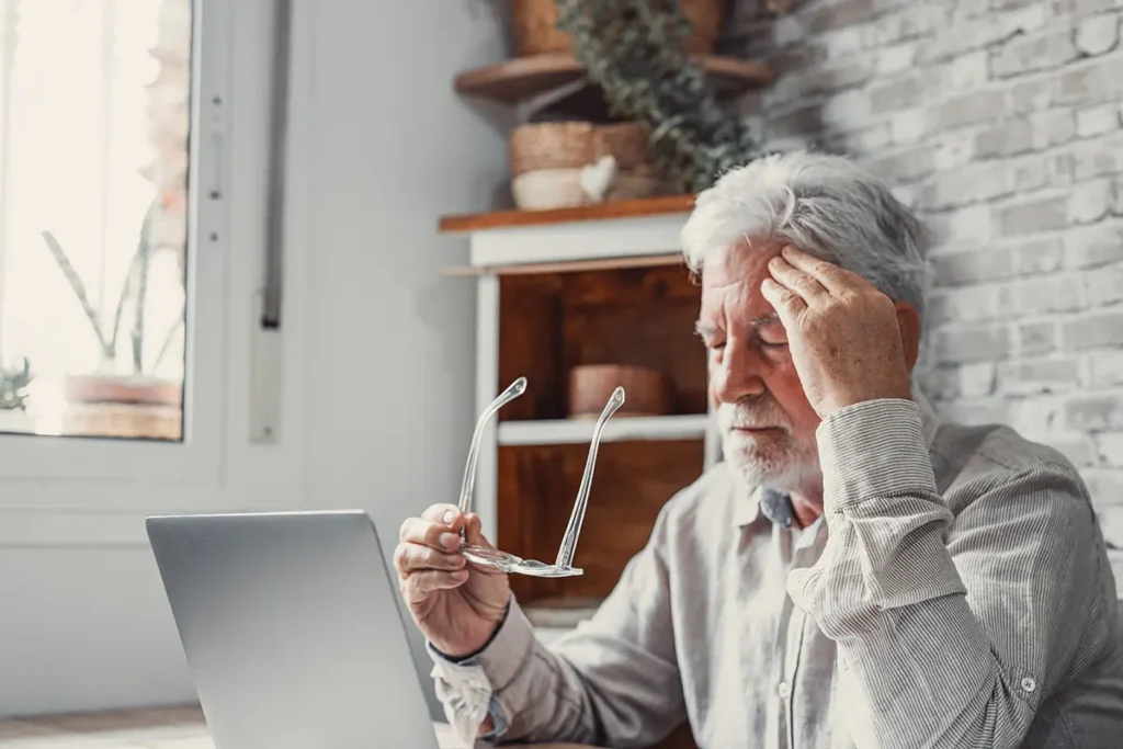 Tired older man